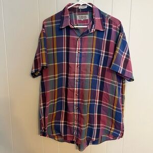 Vintage McGregor contemporary plaid short‎ sleeve button-down size L